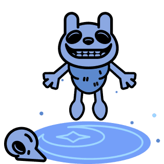 an oddity rises from a puddle of its own filth as its spirit ascends to the sacrificial urn